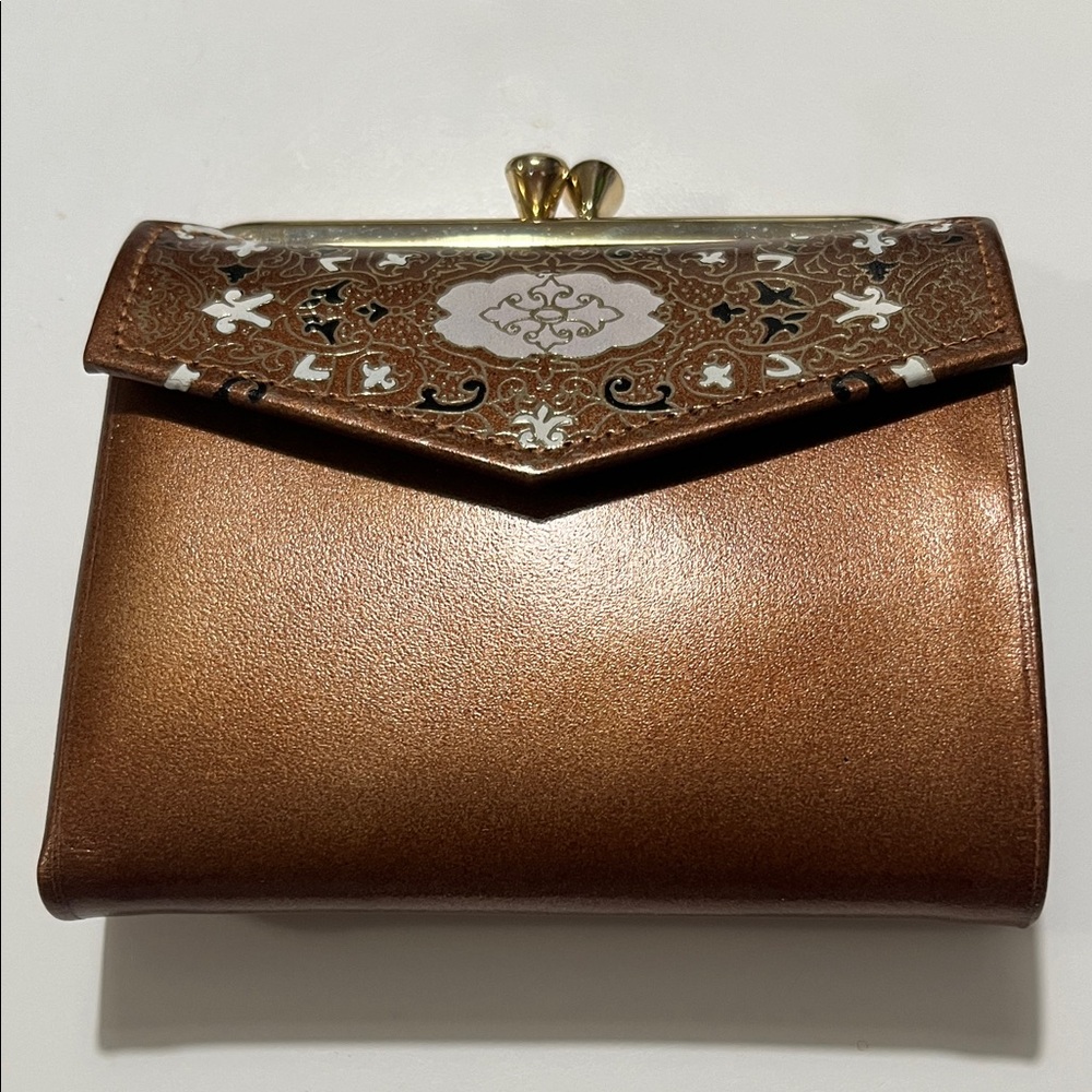 NWOT Vintage Kenton Fine Leatherware Brown Leather Wallet
